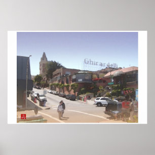 Ghirardelli Quadrat-San Francisco Digital Aquarell Poster