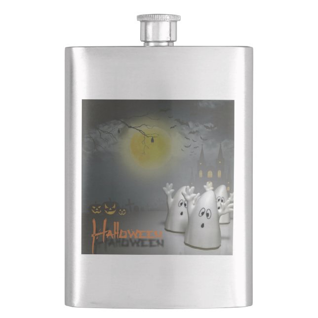 Ghoerig Halloween Flachmann (Vorderseite)