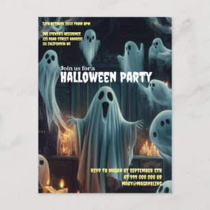 Ghoful Ansammlung Halloween Spooky Spuk House Postkarte