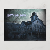 Ghoful Anwesen Halloween Postcard