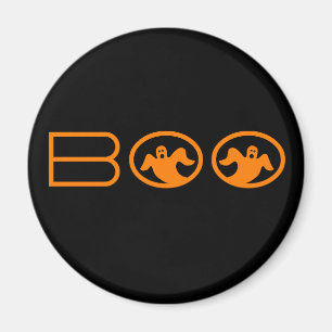 Ghoful Boo Halloween Magnet, Schwarz und Orange Magnet