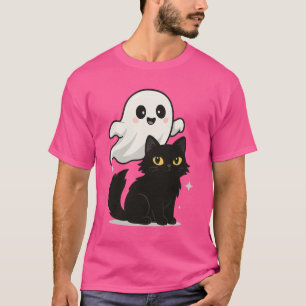 Ghoful Cat Vibes - Spooky Niedlicher T - Shirt
