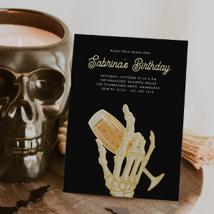 Ghoful Champagne Halloween Party Folieneinladung