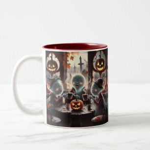 Ghoful Coffee Break Halloween Zweifarbige Tasse