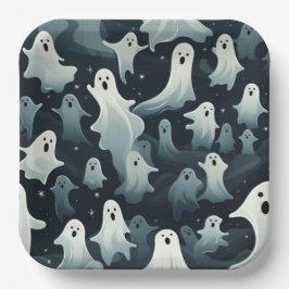 Ghoful Creepy Snacks Halloween Square Pappteller
