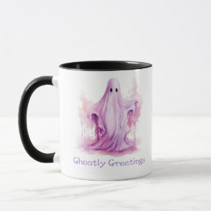 Ghoful Grüße Pink Ghost Halloween Tasse