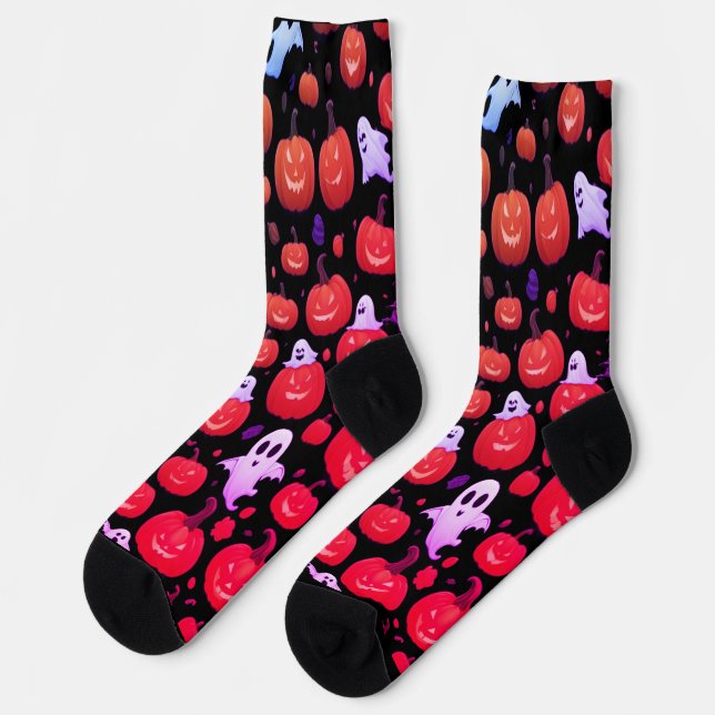Ghoful Halloween Fun Socks Pink Socken (Linkes Detail)