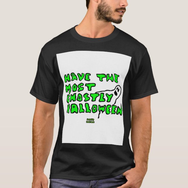 Ghoful Halloween Men Black Basic T-Shirt (Vorderseite)