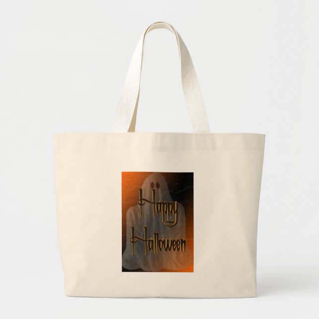 Ghoful Happy Halloween Bag Jumbo Stoffbeutel (Vorne)