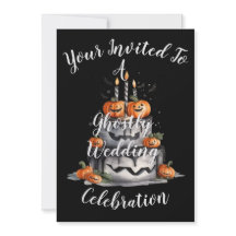 Ghoful Pumpkin Wedding Einladung