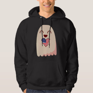 Ghost American Flag USA Amerika Patriotic Hoodie