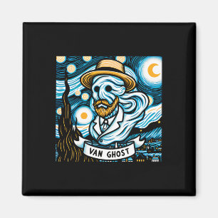 Ghost Art Teacher Halloween Magnet