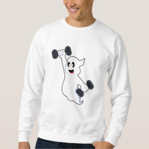Ghost at Kraft Training mit Dumbells Sweatshirt