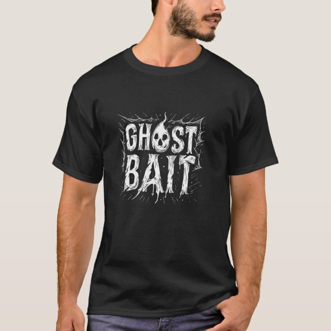 Ghost Bait Skull Sensenmann Paranormal Investigato T-Shirt (Vorderseite)