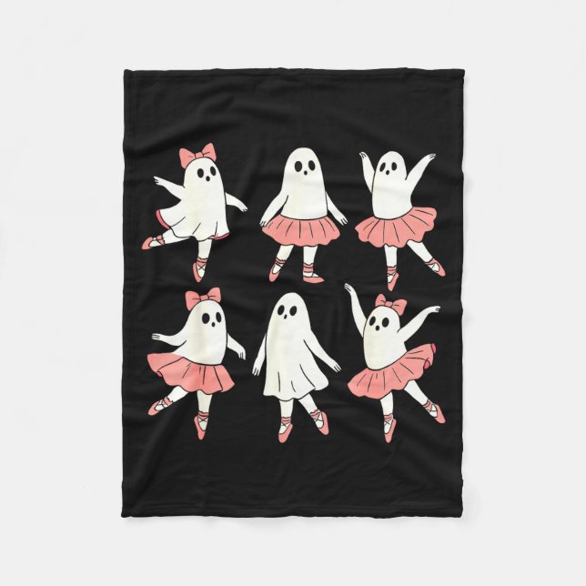 Ghost Ballerina Ballet Dance Teacher Halloween Cos Fleecedecke (Vorderseite)