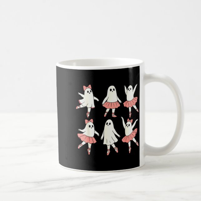 Ghost Ballerina Ballet Dance Teacher Halloween Cos Kaffeetasse (Rechts)