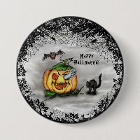 Ghost, Bat und Katze, glücklich Halloween!