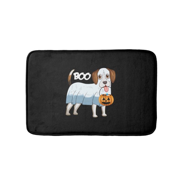 Ghost Beagle Halloween Dog Badematte (Vorderseite)