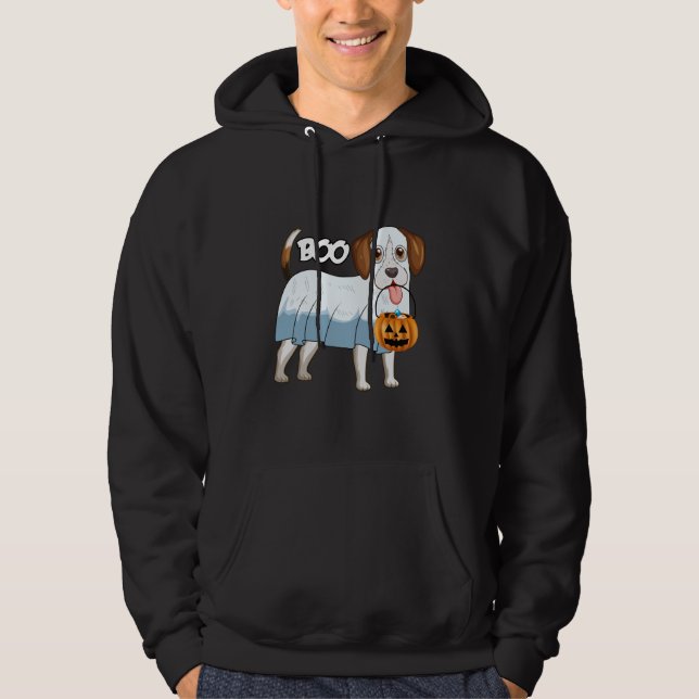 Ghost Beagle Halloween Dog Hoodie (Vorderseite)
