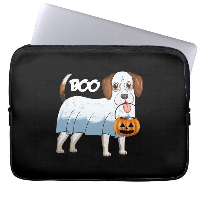 Ghost Beagle Halloween Dog Laptopschutzhülle (Vorderseite)