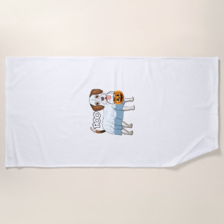 Ghost Beagle Halloween Dog Strandtuch