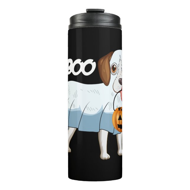Ghost Beagle Halloween Dog Thermosbecher (Vorderseite)