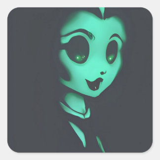 Ghost Betty Boo Quadratischer Aufkleber