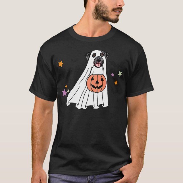 Ghost Black Labrador Retriever Boo Dog Halloween C T-Shirt (Vorderseite)