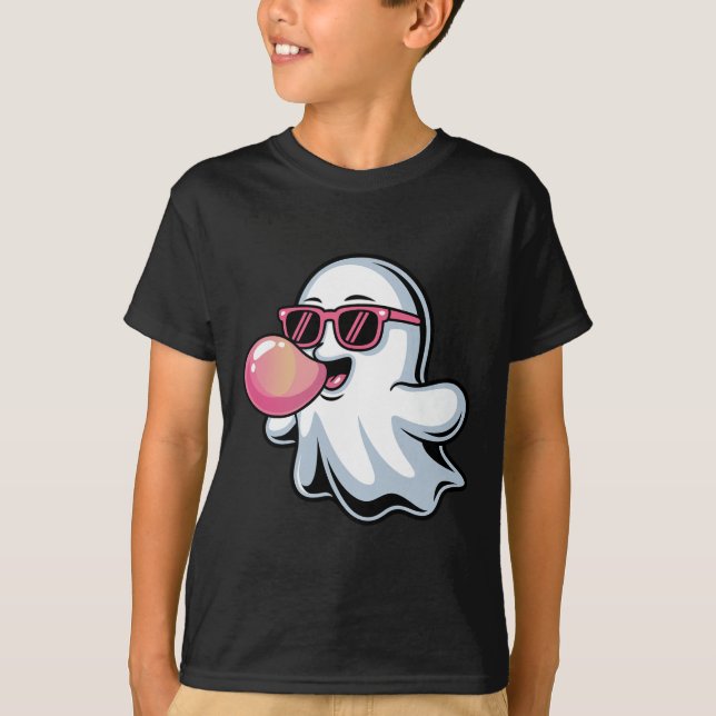 Ghost bläst Pink Bubblegum Halloween Kleinkind Jun T-Shirt (Vorderseite)