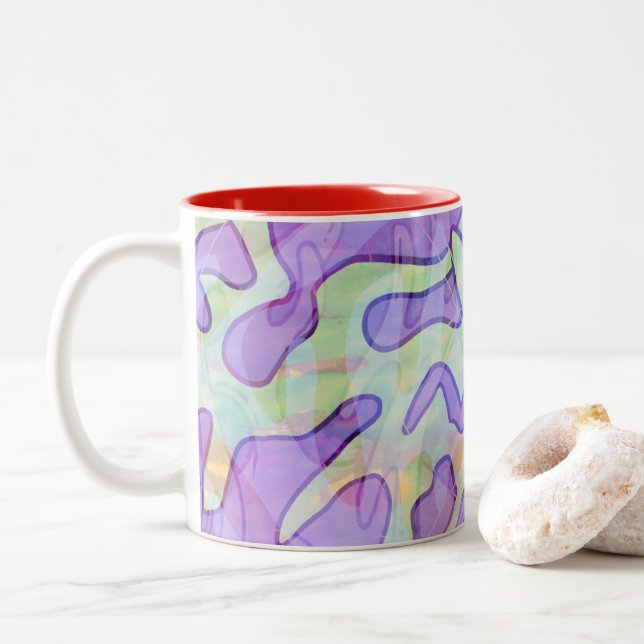 Ghost Bones Zweifarbige Tasse (Mit Donut)