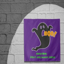 Ghost-Boo Anpassbare Halloween-Party-Banner Wandteppich