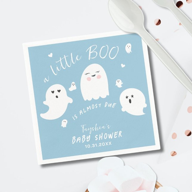 Ghost Boo Blue Boy Halloween Baby Dusche Serviette (Von Creator hochgeladen)