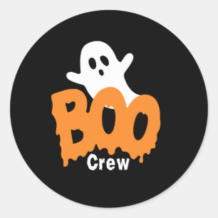 Ghost Boo Crew Halloween Runder Aufkleber