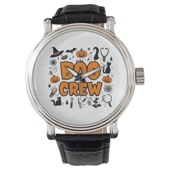 Ghost Boo Crew Handüberwachung - Spooky Season Sty Armbanduhr (Vorderseite)