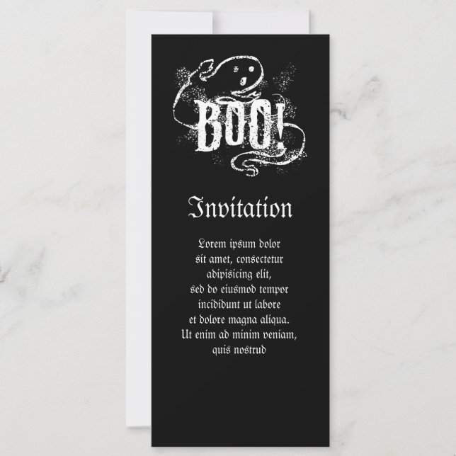 Ghost Boo Einladung (Vorderseite)