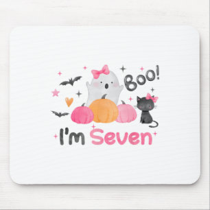 Ghost Boo ich bin sieben 7 Jahre alt Halloween Kin Mousepad