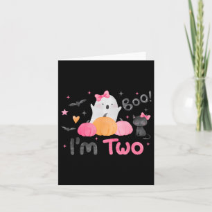Ghost Boo Ich bin zwei 2 Jahre alt Halloween Kinde Karte