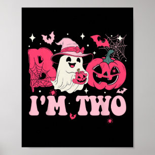 Ghost Boo Ich bin zwei zweite Geburtstagskinder Ha Poster