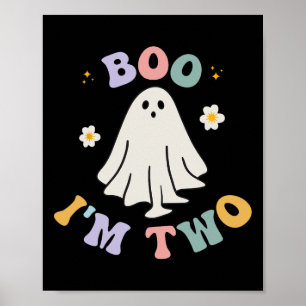 Ghost Boo I'm Two Yr 2. Geburtstag Kinder Hallowee Poster