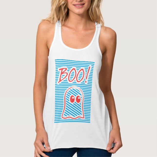 Ghost, Boo, lustig, niedlich, Tank Top (Vorderseite)