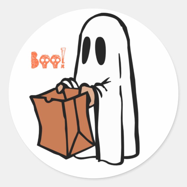 Ghost Boo Sticker (Vorderseite)