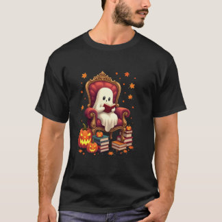 Ghost Book Reader Lesen Buch Lover Lehrer Funny T-Shirt