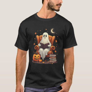 Ghost Book Reader Lesen Buch Lover Lehrer Funny T-Shirt