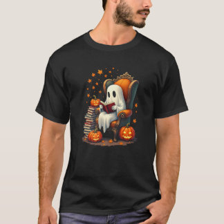 Ghost Book Reader Lesen Buch Lover Lehrer Funny T-Shirt