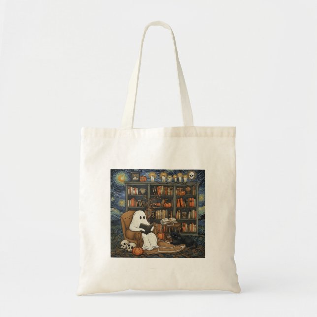 Ghost Book Reader Lesen der Buchliteratur Lover Tragetasche (Vorne)