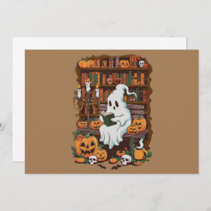 Ghost Book Reader Lover Gift Reader Einladung