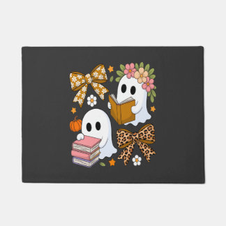 Ghost Books Halloween Floral Fall Halloween Fußmatte
