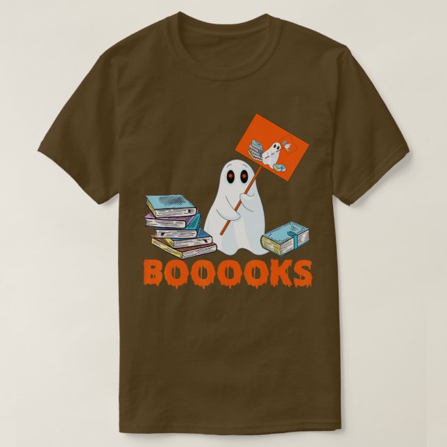 Ghost Booooks Funny Halloween Books Reading Books T-Shirt (Design vorne)