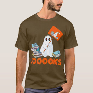 Ghost Booooks Funny Halloween Books Reading Books T-Shirt