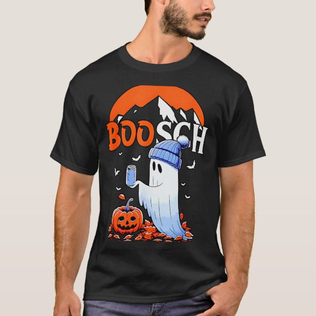 Ghost Boosch Beer Halloween  T-Shirt (Vorderseite)